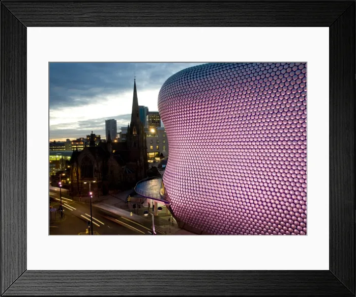 Framed Print : Selfridges and St. Martins church at dusk, Birmingham, England, United Kingdom, Europe Framed Print : Selfridges and St. Martins church at dusk, Birmingham, England, United Kingdom, Europe