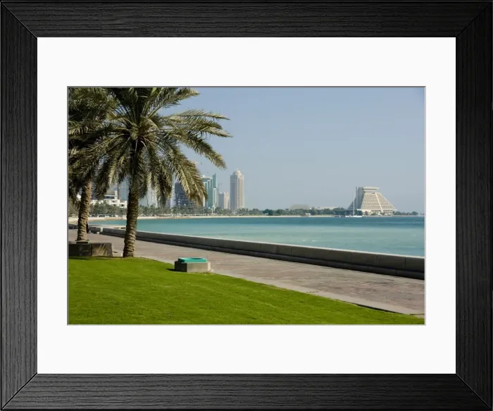 Framed Print : Doha Bay waterfront, Doha, Qatar, Middle East Framed Print : Doha Bay waterfront, Doha, Qatar, Middle East
