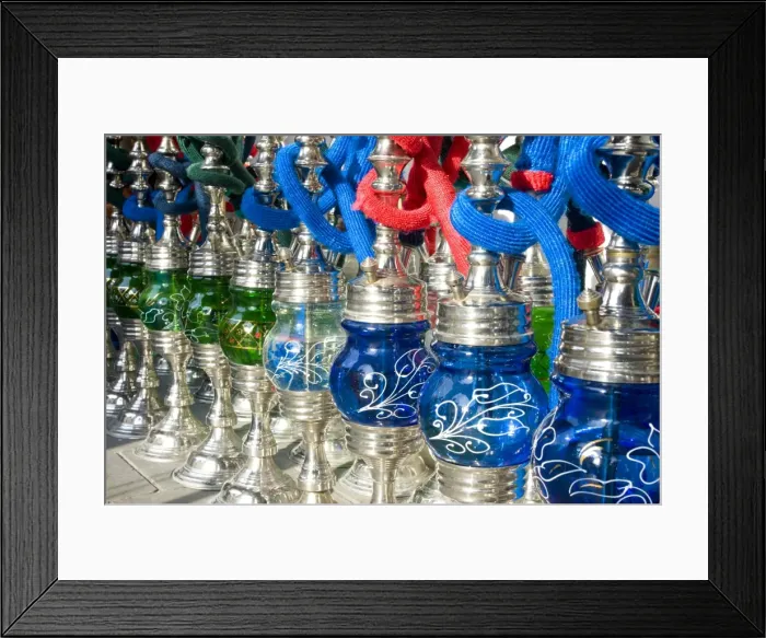 Framed Print : Hubble bubble pipes, Souk Waqif, Doha, Qatar, Middle East Framed Print : Hubble bubble pipes, Souk Waqif, Doha, Qatar, Middle East