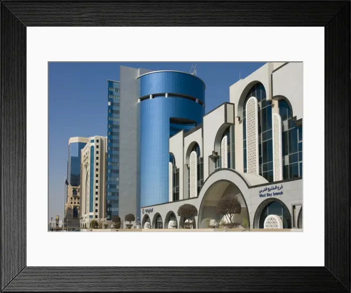 Framed Print : Modern highrise building in center, Doha, Qatar, Middle East Framed Print : Modern highrise building in center, Doha, Qatar, Middle East