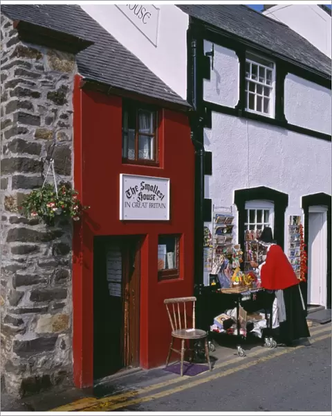 The smallest house in Britain, on the quayside at Conwy, the front measures 1