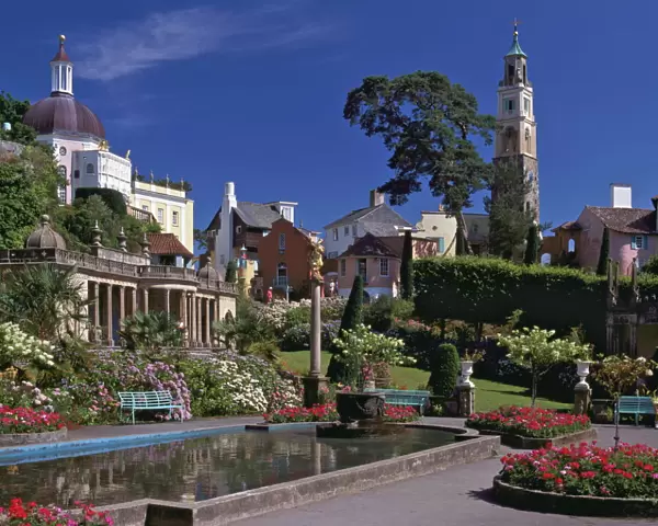 Portmeirion Village, created by Sir Clough Williams-Ellis between 1925 and 1972