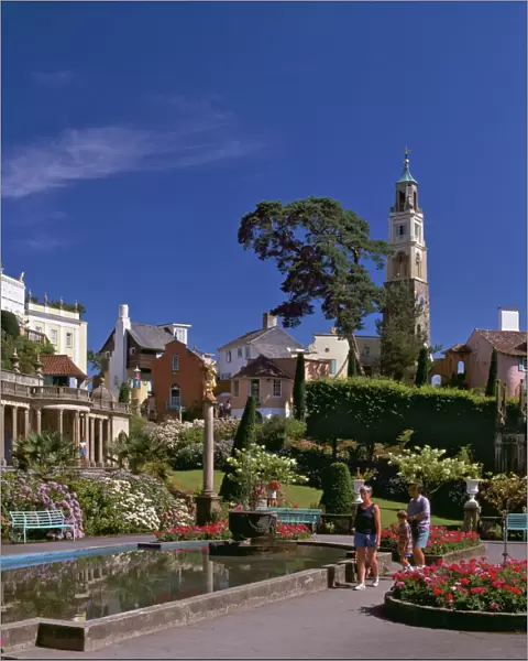 Portmeirion Village, created by Sir Clough Williams-Ellis between 1925 and 1972