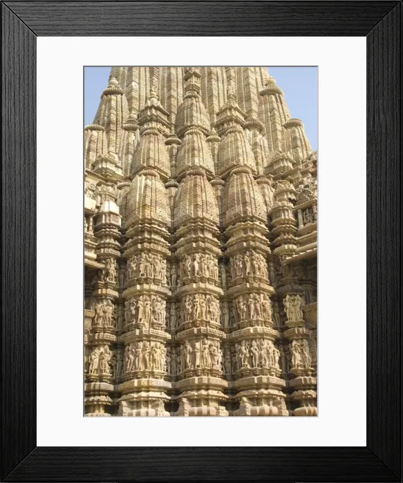 Framed Print : Detail of the main spire with some of the 646 erotic figures carved in sandstone on the Kandariya Mahadeva Temple, largest of the Chandela temples, within Western Group, Khajuraho, UNESCO World Heritage Site, Madhya Pradesh state Framed Print : Detail of the main spire with some of the 646 erotic figures carved in sandstone on the Kandariya Mahadeva Temple, largest of the Chandela temples, within Western Group, Khajuraho, UNESCO World Heritage Site, Madhya Pradesh state