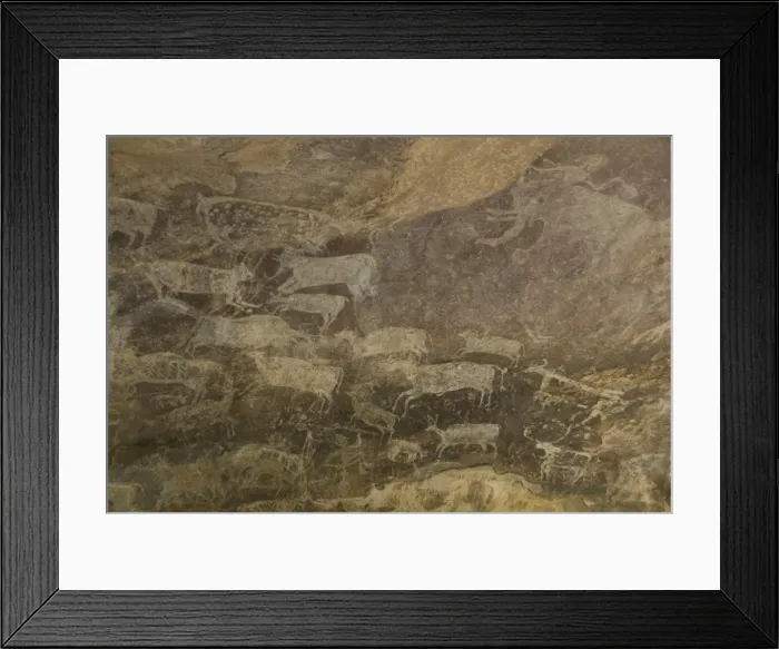 Framed Print : Some of the animals in the Palaeolithic artwork on the roof of the Zoo Cave Framed Print : Some of the animals in the Palaeolithic artwork on the roof of the Zoo Cave