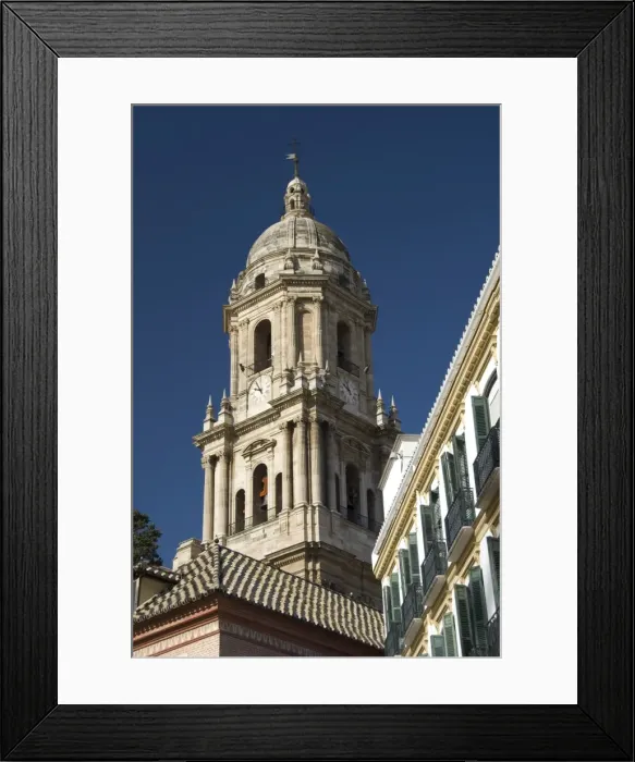 Framed Print : Catedral del Encarnacion (La Manquita), the single bell tower, the cathedral of Malaga Framed Print : Catedral del Encarnacion (La Manquita), the single bell tower, the cathedral of Malaga
