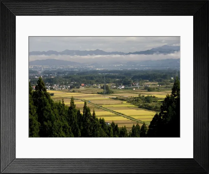 Framed Print : Yonezawa Plain, Yamagata-ken, northern Honshu, Japan Framed Print : Yonezawa Plain, Yamagata-ken, northern Honshu, Japan