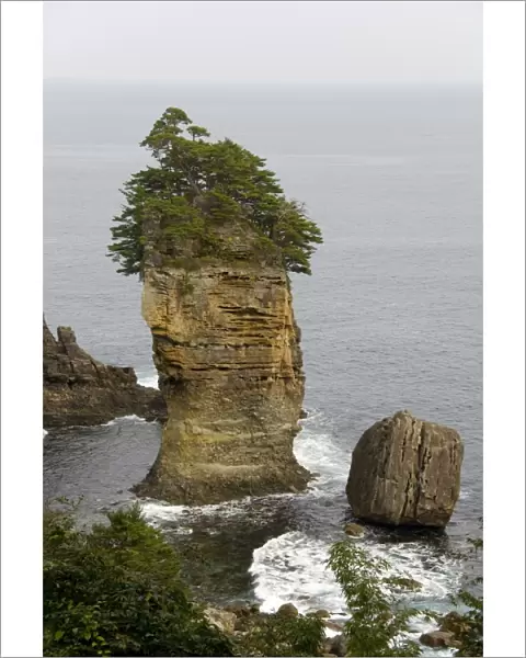 Sea stack, Sonno headland, Rikuchu Kaigan Coast National Park, east coast of northern Honshu