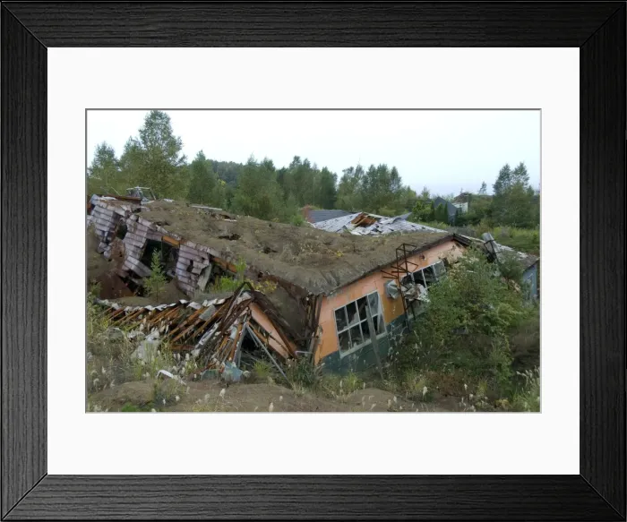Framed Print : School destroyed during the 2000 eruption of Usu volcano, Toya-Shikotsu National Park Framed Print : School destroyed during the 2000 eruption of Usu volcano, Toya-Shikotsu National Park