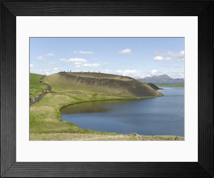 Framed Print : Rootless crater, Skutustadir, south end of Lake Myvatn, Iceland, Polar Regions Framed Print : Rootless crater, Skutustadir, south end of Lake Myvatn, Iceland, Polar Regions