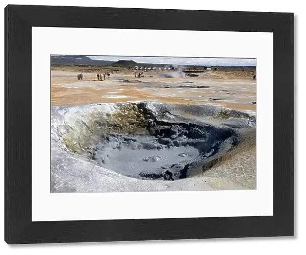Boiling mud pool, Namafjall geothermal area, near Lake Myvatn, northeast area