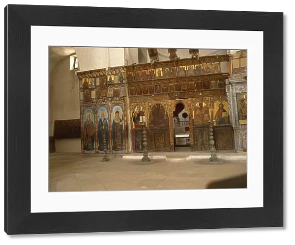 The Iconostasis in the Orthodox Monastery at Manastir-Karpaz, Northern Cyprus
