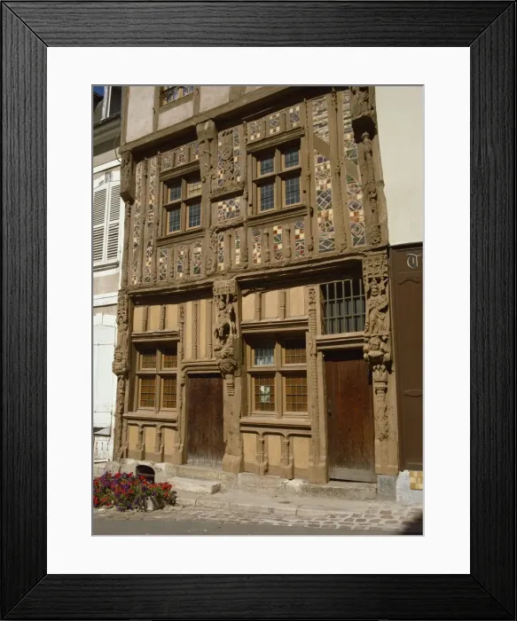 Framed Print : A 16th century half-timbered building, Joigny, Burgundy, France, Europe Framed Print : A 16th century half-timbered building, Joigny, Burgundy, France, Europe