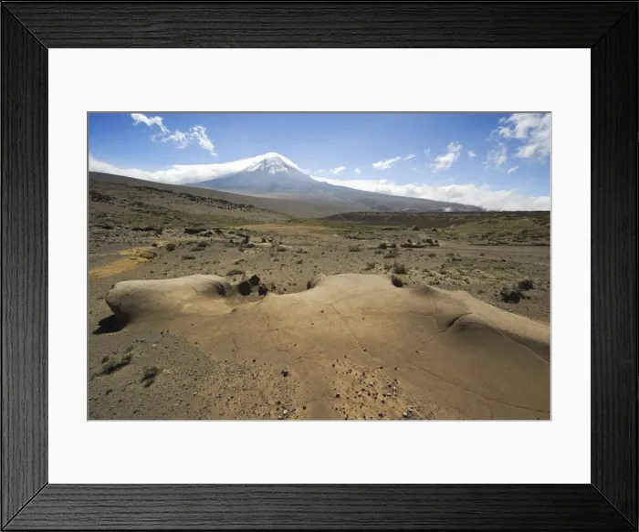 Framed Print : Wind erosion feature on the west flank of 6310m Volcan Chimborazo, with its unique type of Andean high paramo (puna) made dry by the rain shadow, Chimborazo Province, Central Highlands, Ecuador Framed Print : Wind erosion feature on the west flank of 6310m Volcan Chimborazo, with its unique type of Andean high paramo (puna) made dry by the rain shadow, Chimborazo Province, Central Highlands, Ecuador