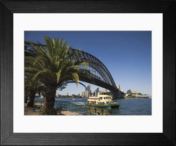 Framed Print : Two older icons of Sydney, the Harbour Bridge at Milsons Point on the North Sydney shore Framed Print : Two older icons of Sydney, the Harbour Bridge at Milsons Point on the North Sydney shore