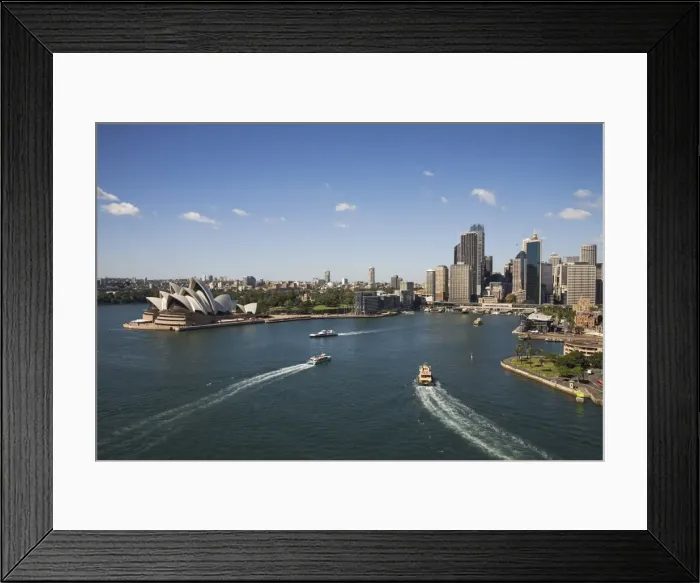 Framed Print : Circular Quay, the important Sydney Ferries terminus and rail stop for the Central Business District