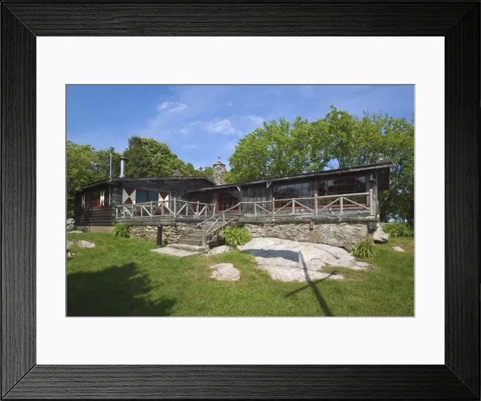 Framed Print : Cove Cabin, a National Historic Register Site looking out on Mount Hope Framed Print : Cove Cabin, a National Historic Register Site looking out on Mount Hope