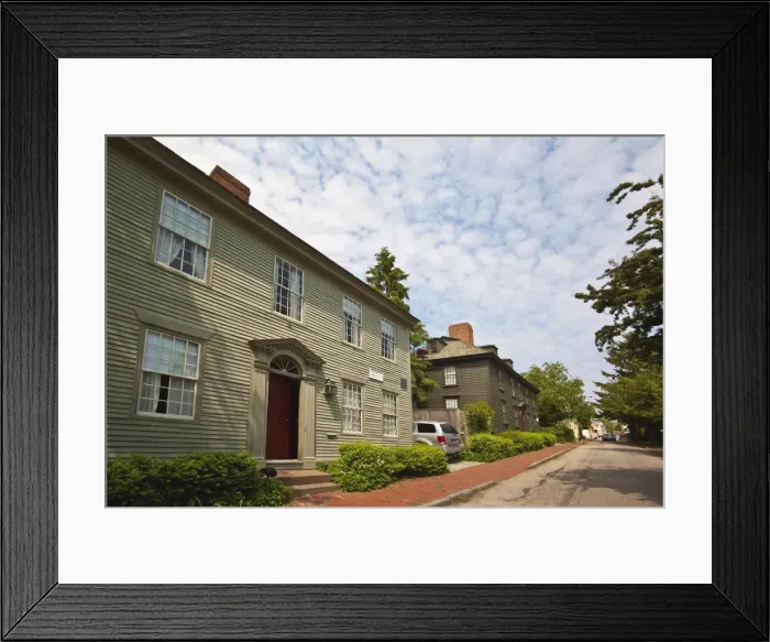 Framed Print : Federal style John Langley House dating from 1807, one of the Newport Historic Houses Framed Print : Federal style John Langley House dating from 1807, one of the Newport Historic Houses