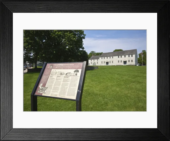 Framed Print : Sign on the Walking Tour of the Historic Hill at The Great Friends Meeting House dating from 1699 Framed Print : Sign on the Walking Tour of the Historic Hill at The Great Friends Meeting House dating from 1699