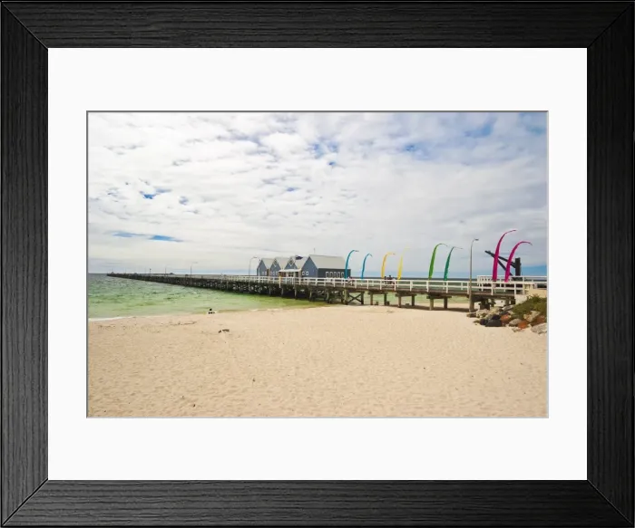 Framed Print : The Busselton Jetty, the longest in the southern hemisphere, originally the wooden jetty was built for the logging trade in the 1850, now a tourist attraction, Busselton, Western Australia Framed Print : The Busselton Jetty, the longest in the southern hemisphere, originally the wooden jetty was built for the logging trade in the 1850, now a tourist attraction, Busselton, Western Australia