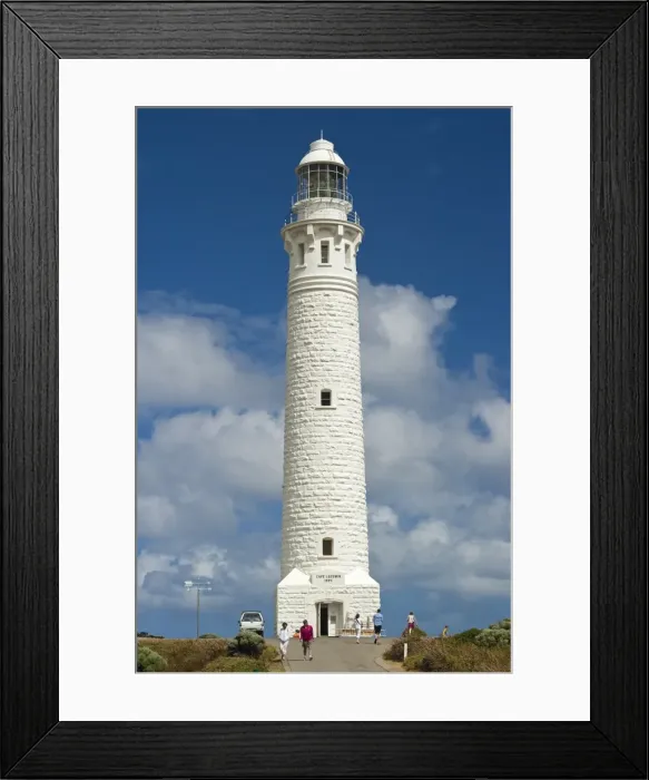Framed Print : The lighthouse dating from 1895 at Cape Leeuwin, the south western tip of the continent