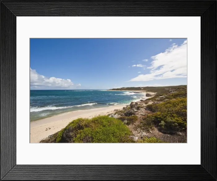 Framed Print : Looking north from Gnarabup towards the famous surf break at the mouth of the Margaret River Framed Print : Looking north from Gnarabup towards the famous surf break at the mouth of the Margaret River