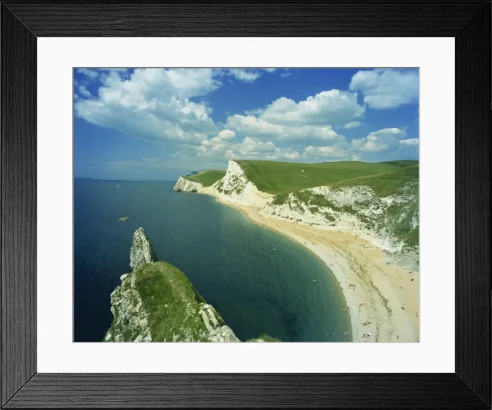 Framed Print : Looking west from Durdle Door, Dorset, England, United Kingdom, Europe Framed Print : Looking west from Durdle Door, Dorset, England, United Kingdom, Europe