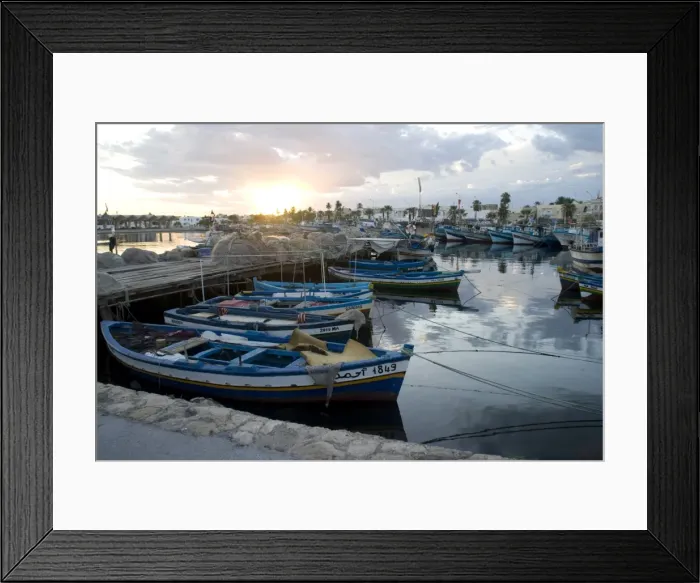 Framed Print : Boats and harbour, Mahdia, Tunisia, North Africa, Africa Framed Print : Boats and harbour, Mahdia, Tunisia, North Africa, Africa