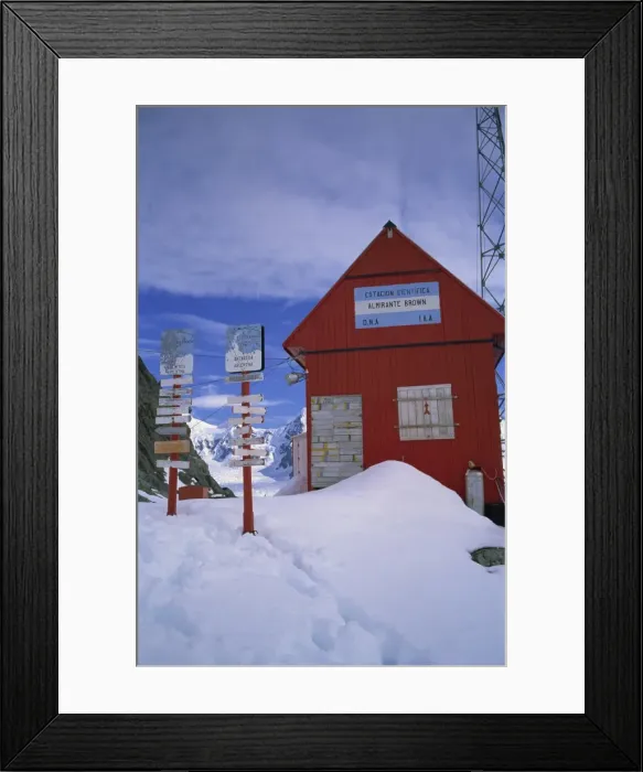 Framed Print : Almirante Brown station, Argentinian summer base only, Antarctic Peninsula Framed Print : Almirante Brown station, Argentinian summer base only, Antarctic Peninsula