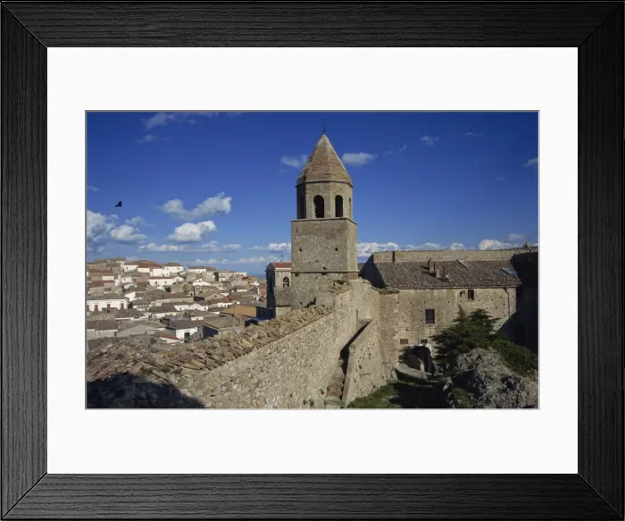 Framed Print : Rooftops of town from the castle, Bovino, Puglia, Italy, Europe Framed Print : Rooftops of town from the castle, Bovino, Puglia, Italy, Europe