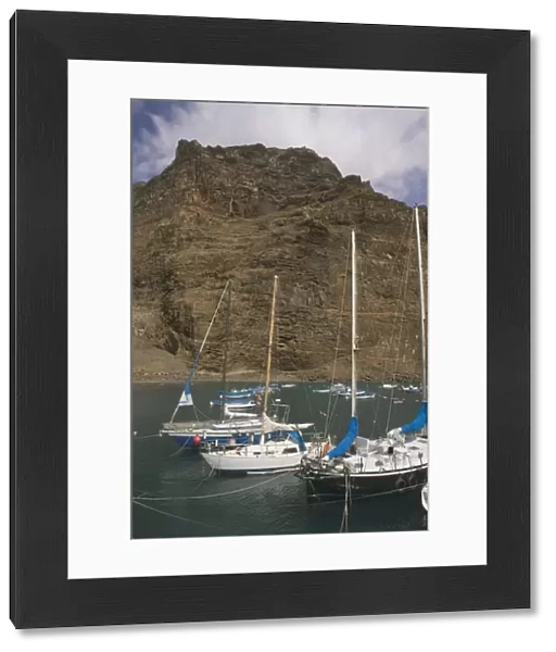 Valle Gran Rey harbour, La Gomera, Canary Islands, Spain, Atlantic, Europe