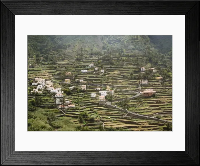 Framed Print : Terraces, Valle Gran Rey, La Gomera, Canary Islands, Spain, Atlantic, Europe Framed Print : Terraces, Valle Gran Rey, La Gomera, Canary Islands, Spain, Atlantic, Europe