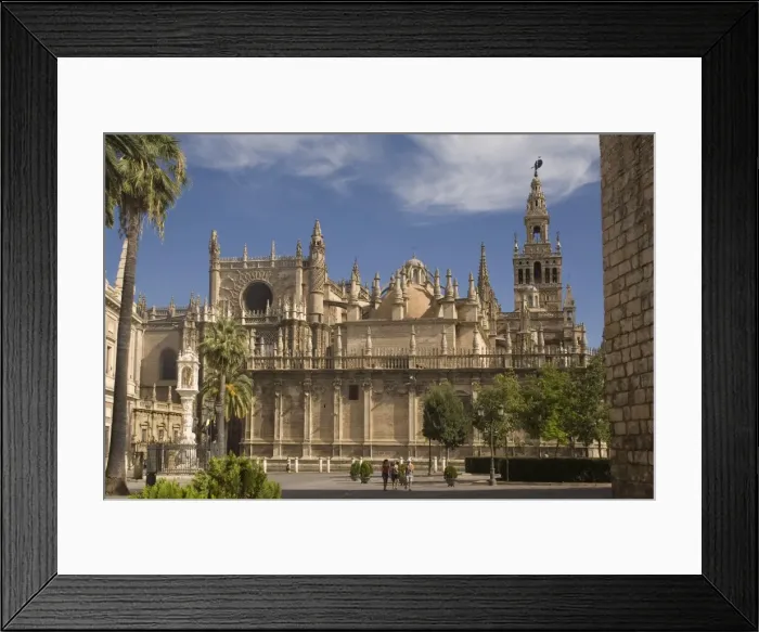 Framed Print : Cathedral, UNESCO World Heritage Site, Seville, Andalucia, Spain, Europe