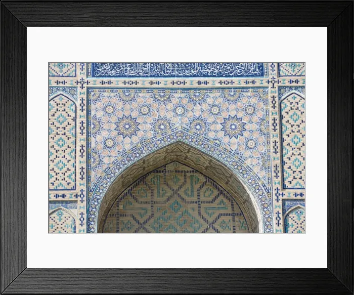 Framed Print : Detail of Shah-i-Zinda Necropolis, Samarkand, UNESCO World Heritage Site Framed Print : Detail of Shah-i-Zinda Necropolis, Samarkand, UNESCO World Heritage Site