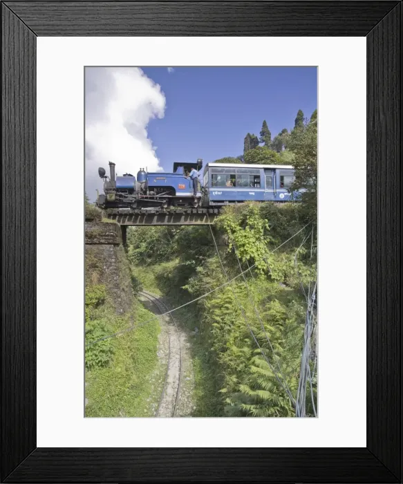 Framed Print : Steam train (Toy Train) of the Darjeeling Himalayan Railway, UNESCO World Heritage Site