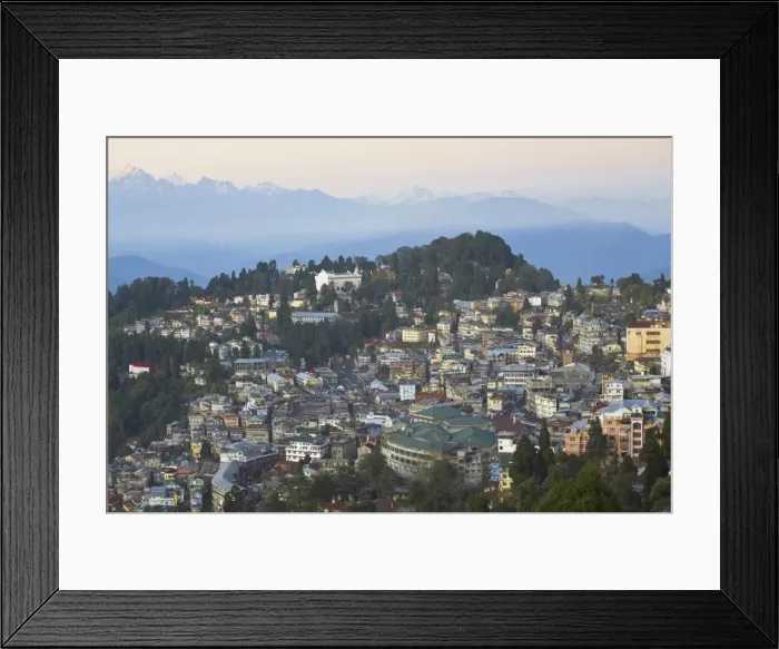 Framed Print : View of city center, Darjeeling, West Bengal, India, Asia Framed Print : View of city center, Darjeeling, West Bengal, India, Asia