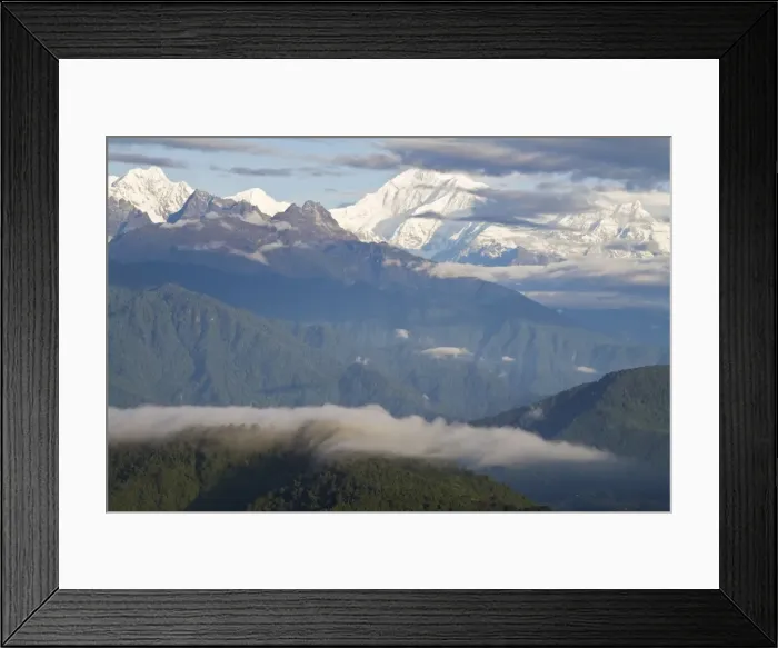 Framed Print : View of Kanchenjunga, Kangchendzonga range, Hanuman Tok viewpoint, Gangtok