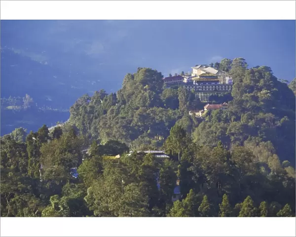 View of city from Tashi Viewpoint of Royal Palace monastery, Gangtok, Sikkim, India, Asia