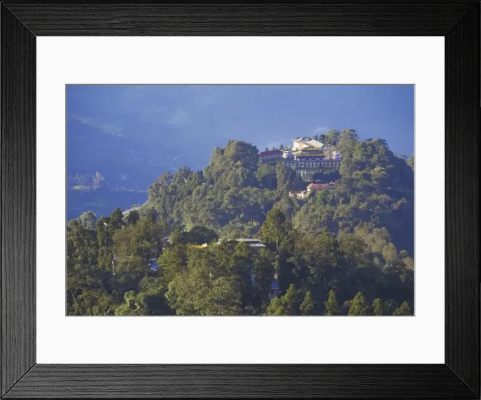 Framed Print : View of city from Tashi Viewpoint of Royal Palace monastery, Gangtok, Sikkim, India, Asia