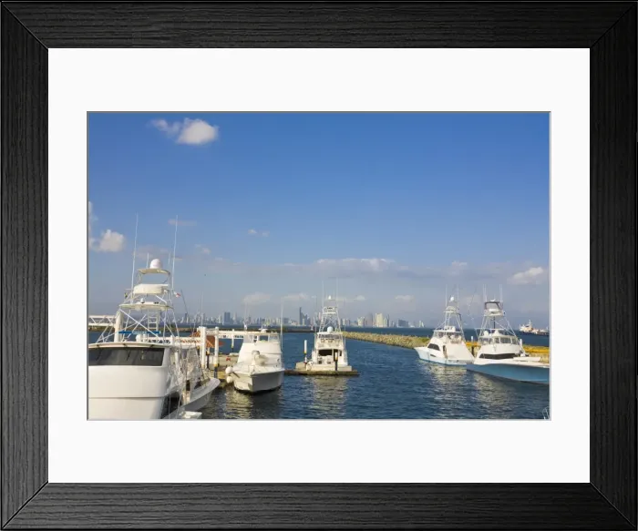 Framed Print : The Amador Causeway, Fuerte Amador Resort and Marina, with city skyline in background Framed Print : The Amador Causeway, Fuerte Amador Resort and Marina, with city skyline in background