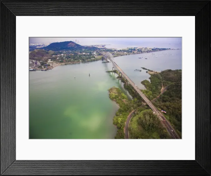 Framed Print : Bridge of the Americas, Panama City, Panama, Central America Framed Print : Bridge of the Americas, Panama City, Panama, Central America