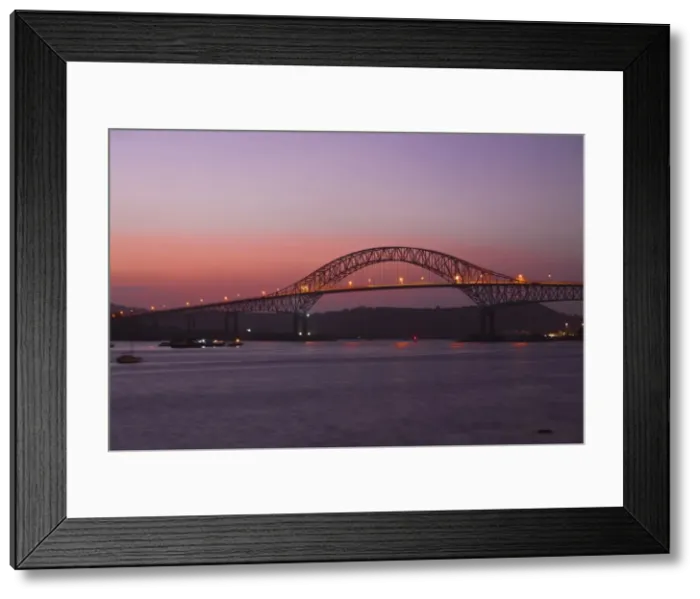 Framed Print : Bridge of the Americas at sunset, Panama City, Panama, Central America Framed Print : Bridge of the Americas at sunset, Panama City, Panama, Central America