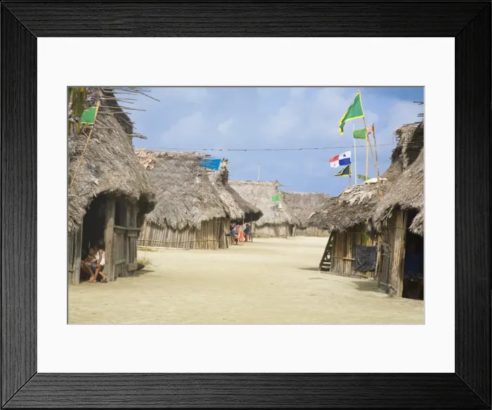 Framed Print : Thatched houses, Isla Tigre, San Blas Islands, Comarca de Kuna Yala, Panama Framed Print : Thatched houses, Isla Tigre, San Blas Islands, Comarca de Kuna Yala, Panama