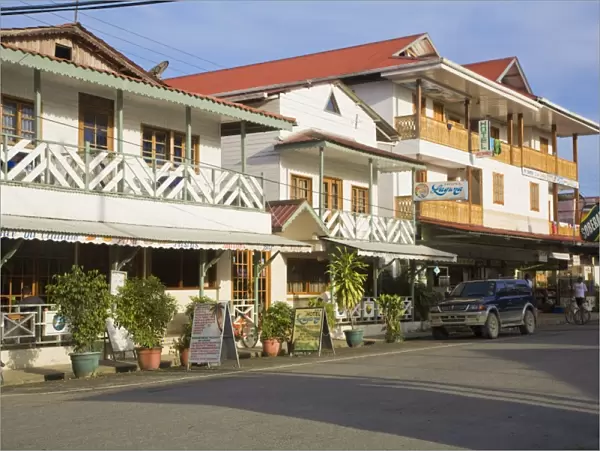 Hotels in main street, Colon Island (Isla Colon), Bocas del Toro Province