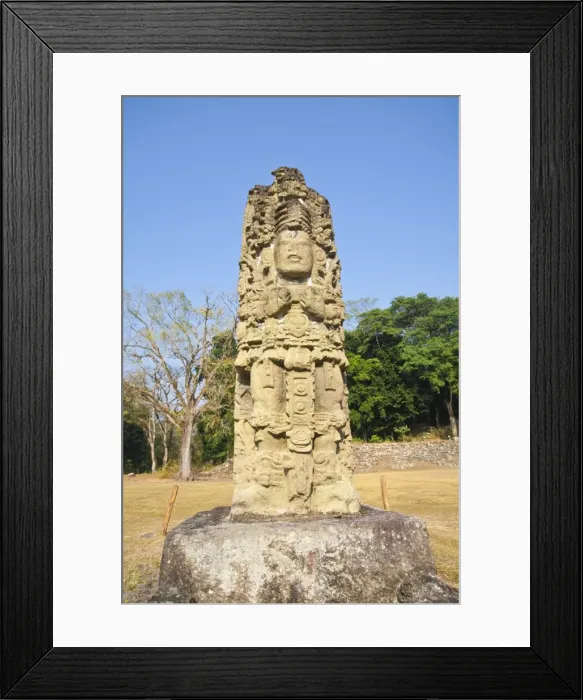 Framed Print : The Great Plaza, Stela A, dating from 731 AD, Ruins of Copan, UNESCO World Heritage Site Framed Print : The Great Plaza, Stela A, dating from 731 AD, Ruins of Copan, UNESCO World Heritage Site