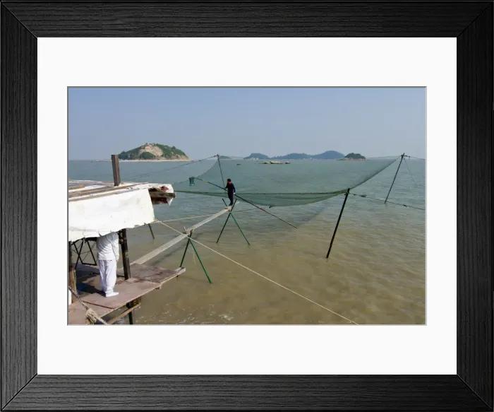 Framed Print : Fishing nets, Zhuhai, Guangdong, China, Asia Framed Print : Fishing nets, Zhuhai, Guangdong, China, Asia