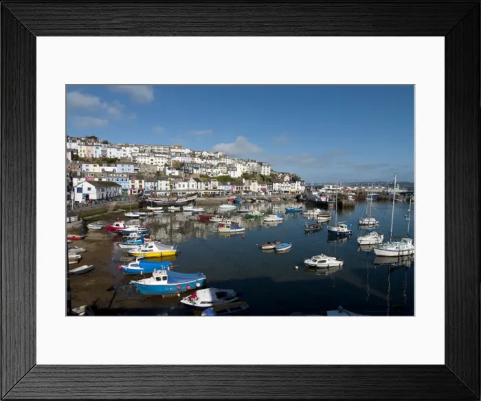 Framed Print : Brixham harbour, Devon, England, United Kingdom, Europe Framed Print : Brixham harbour, Devon, England, United Kingdom, Europe