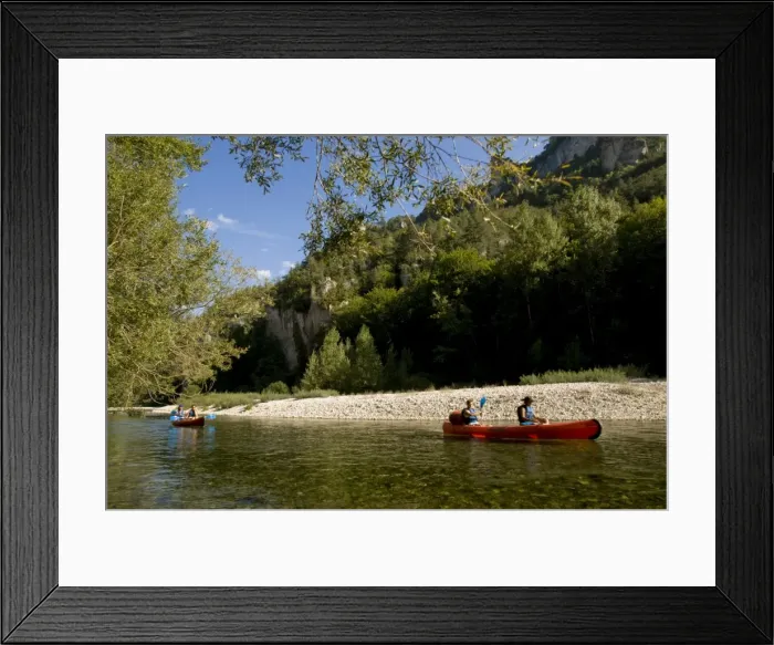 Framed Print : Canoeing on the River Tarn, Gorges du Tarn, Massif Central, France, Europe Framed Print : Canoeing on the River Tarn, Gorges du Tarn, Massif Central, France, Europe