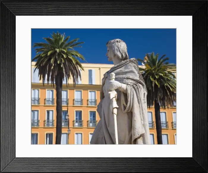 Framed Print : Statue of Charles I d Anjou, Comte de Provence, in Place Clemenceau Framed Print : Statue of Charles I d Anjou, Comte de Provence, in Place Clemenceau