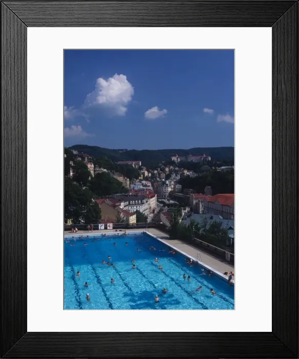 Framed Print : Overview from thermal bath, Karlovy Vary, West Bohemia, Czech Republic, Europe Framed Print : Overview from thermal bath, Karlovy Vary, West Bohemia, Czech Republic, Europe